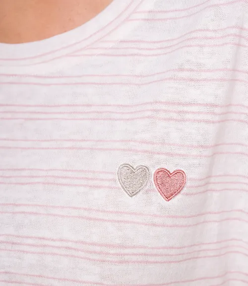 Футболка #КТ9101 (2), розовый, белый