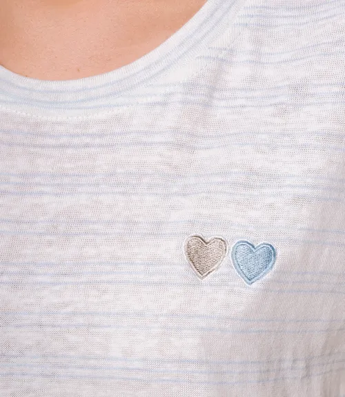 Футболка #КТ9101 (2), голубой, белый