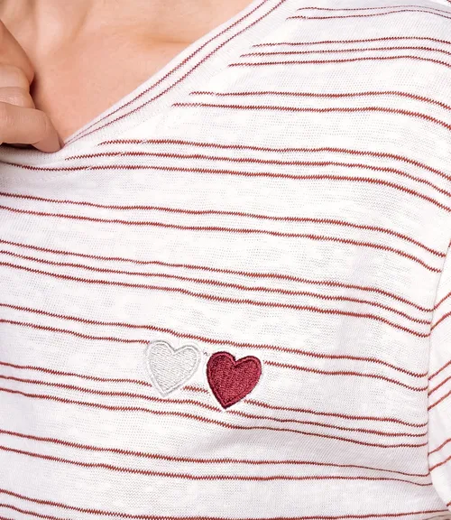 Футболка #КТ9101 (2), красный, белый