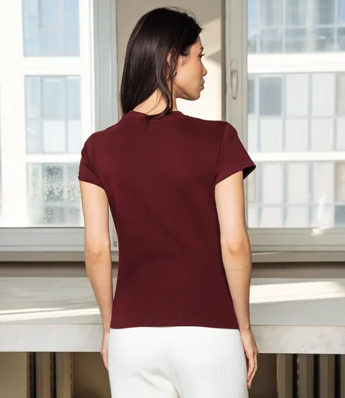 Футболка #КТ6217 (1), бордовый