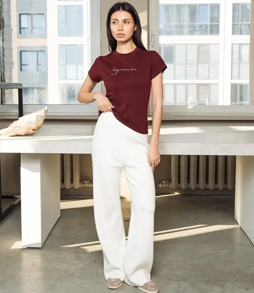 Футболка #КТ6217 (1), бордовый