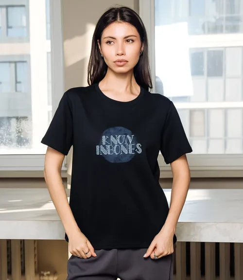 Футболка #КТ30815, чёрный