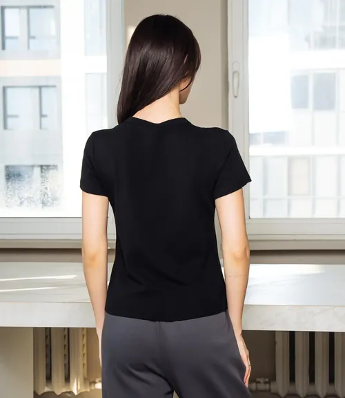 Футболка #КТ8121 (1), чёрный