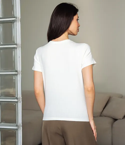 Футболка #КТ8121 (1), молочный