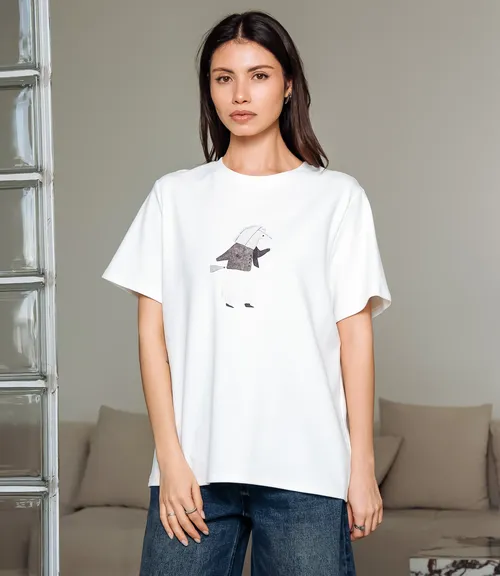 Футболка #КТ6126, белый