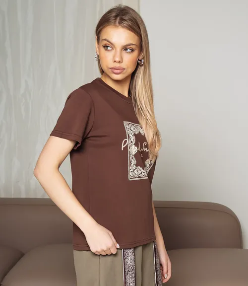 Футболка #КТ8812 (2), шоколадный