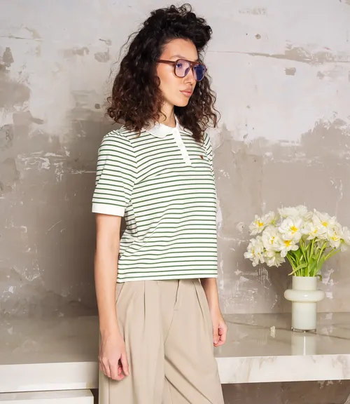 Футболка #КТ1002 (3), зелёный, молочный