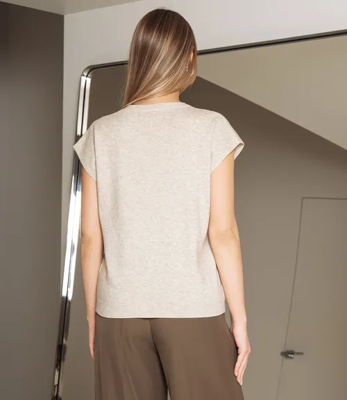 Футболка #КТ6002 (1), бежевый