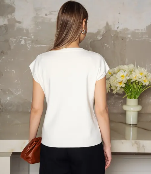 Футболка #КТ6002 (1), кремовый