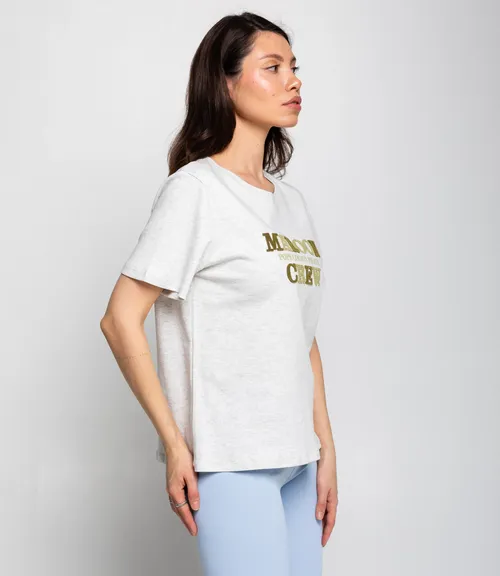 Футболка #КТ6626, светло-серый меланж