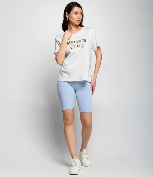 Футболка #КТ6626, светло-серый меланж