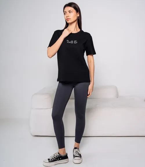 Футболка #КТ30816, чёрный