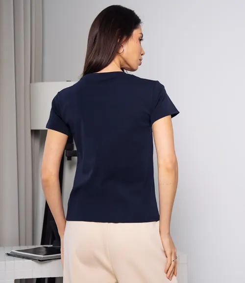 Футболка #КТ250362, тёмно-синий