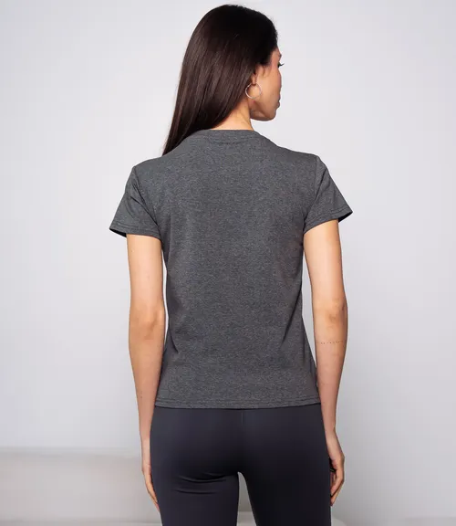 Футболка #КТ250362, тёмно-серый меланж