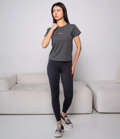 Футболка #КТ250362, тёмно-серый меланж