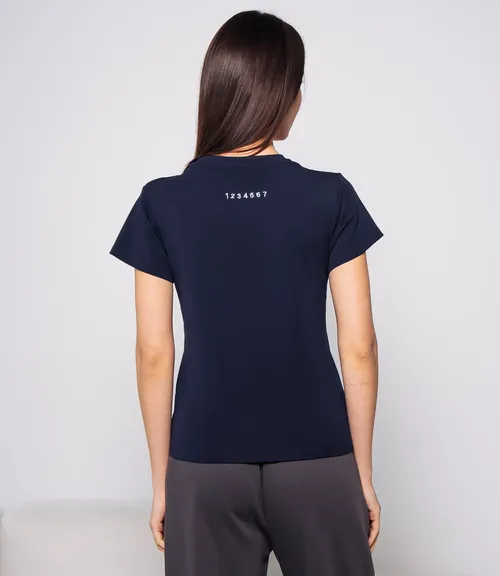 Футболка #КТ250360, тёмно-синий