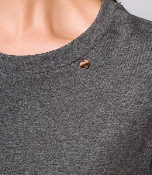 Футболка #КТ250360, тёмно-серый меланж