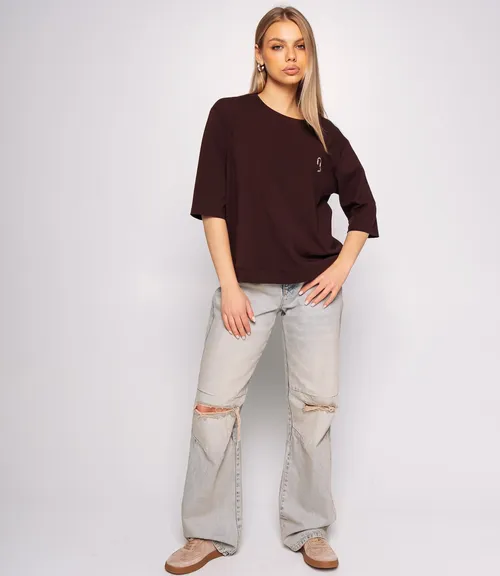 Футболка #КТ0467-51, шоколадный