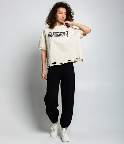 Футболка #КТ01537, светло-бежевый