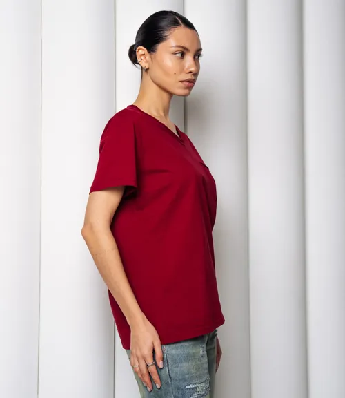 Футболка #КТ899 (2), бордовый