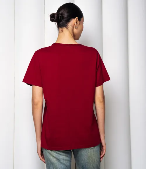 Футболка #КТ899 (2), бордовый