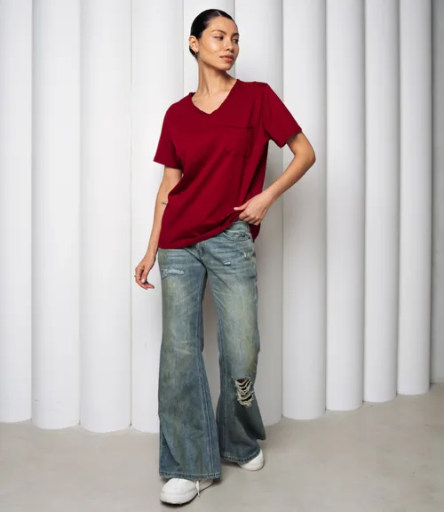 Футболка #КТ899 (2), бордовый