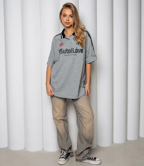 Футболка #КТ1716, серый меланж