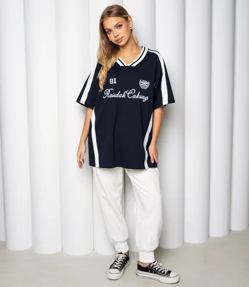 Футболка #КТ1715, тёмно-синий