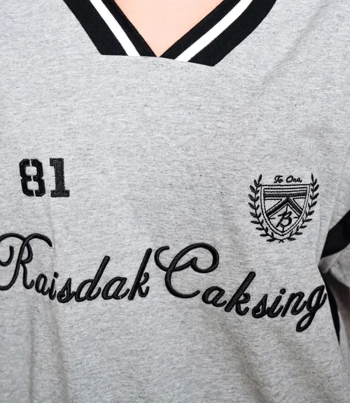 Футболка #КТ1715, серый меланж