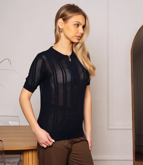 Футболка #КТ8209, тёмно-синий