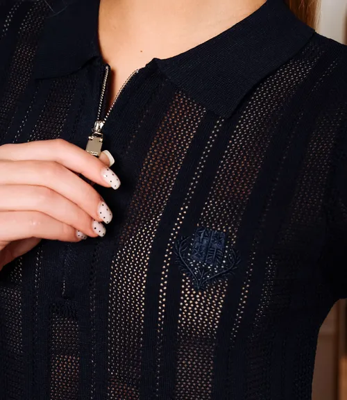 Футболка #КТ8209, тёмно-синий