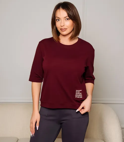 Футболка #КТ0467-55, бордовый