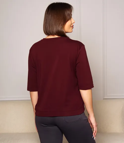 Футболка #КТ0467-55, бордовый