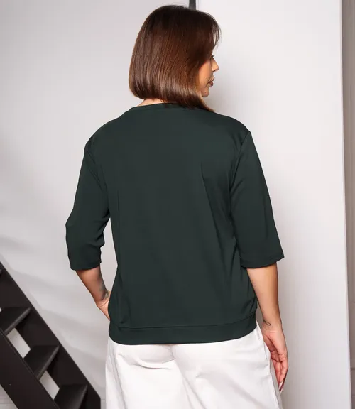 Футболка #КТ0467-55, изумрудный