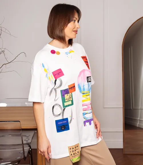 Футболка #КТ8290, белый