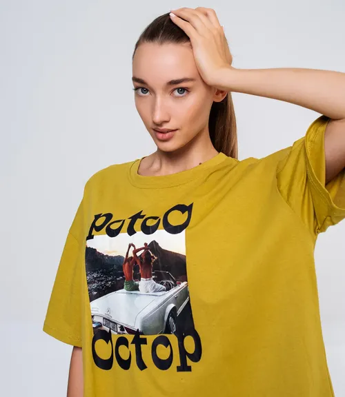 Футболка #КТ3272, оливковый - фото 5