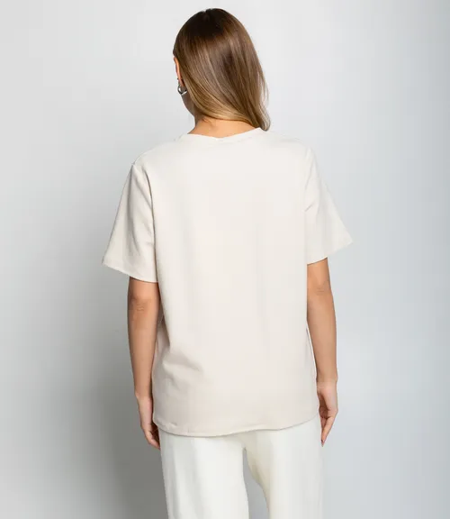 Футболка #КТ6120, светло-бежевый