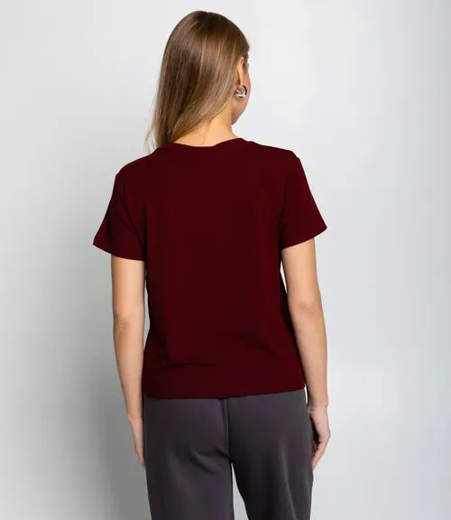 Футболка #КТ623 (5), бордовый