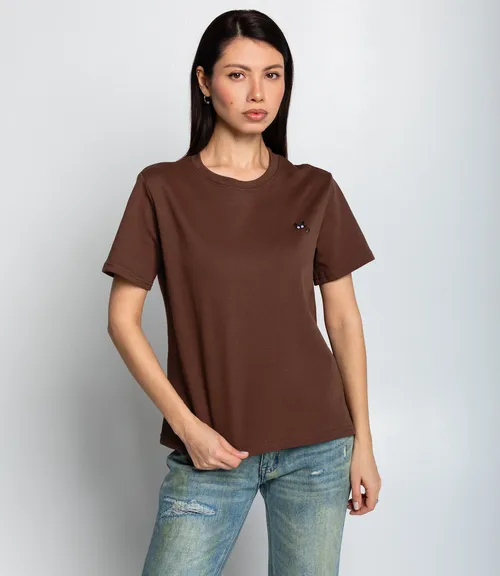 Футболка #КТ30811, шоколадный