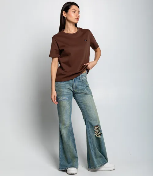 Футболка #КТ30811, шоколадный