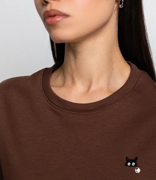 Футболка #КТ30811, шоколадный