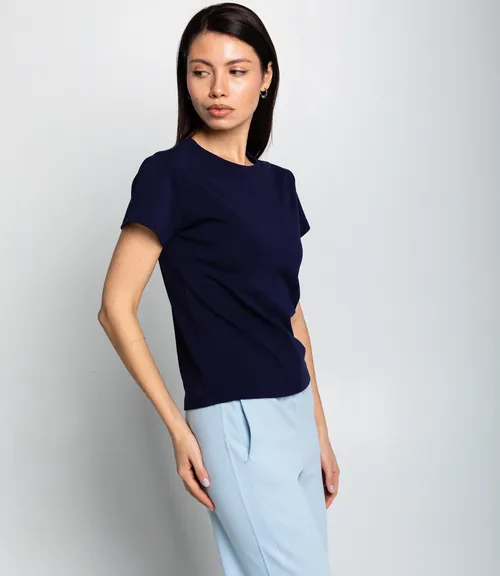 Футболка #КТ250361, тёмно-синий