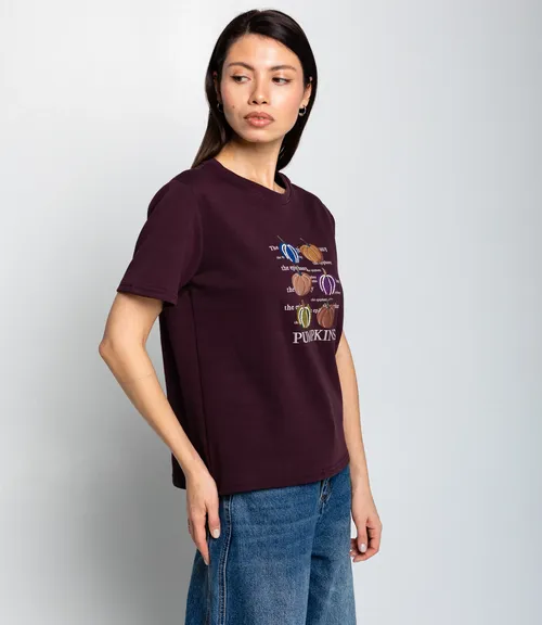 Футболка #КТ30813, сливовый