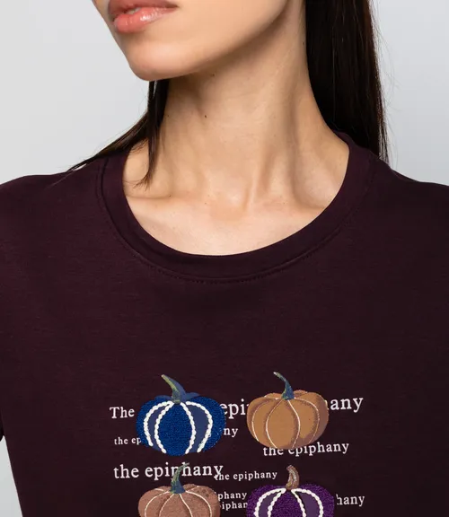 Футболка #КТ30813, сливовый