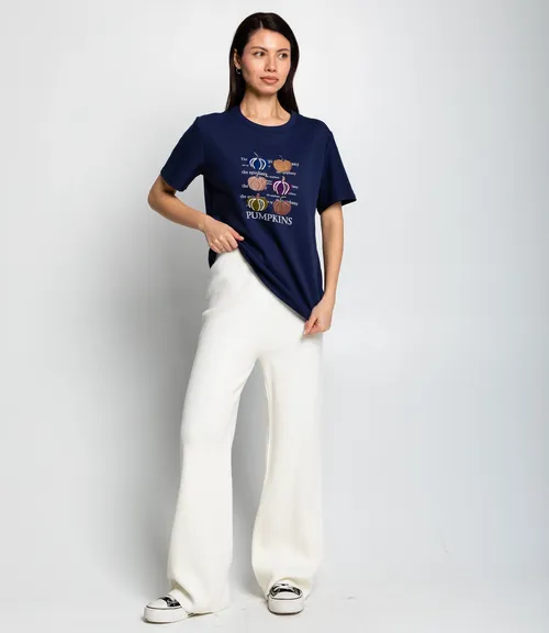 Футболка #КТ30813, тёмно-синий