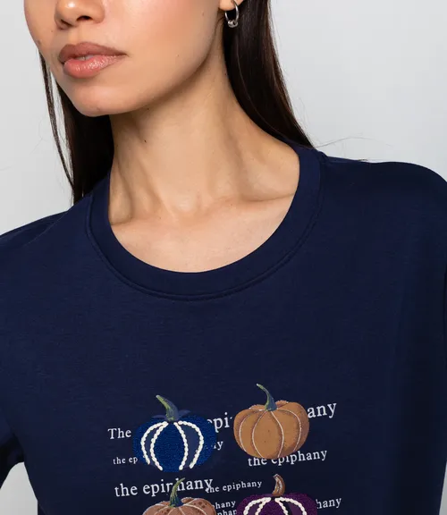 Футболка #КТ30813, тёмно-синий