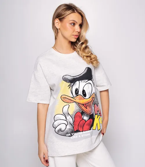 Футболка #КТ2546, серый меланж