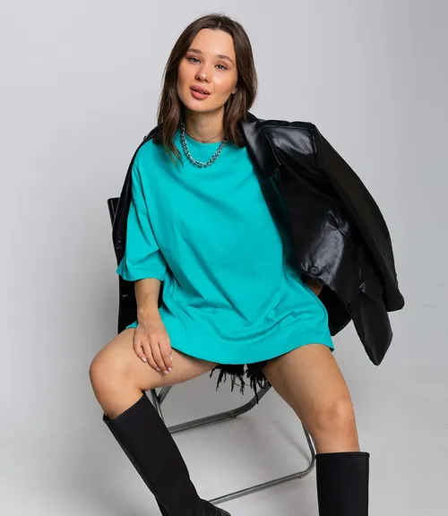Футболка #КТ67-1, тиффани