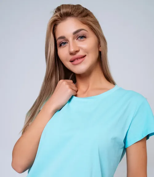 Футболка #КТ1 (16), голубой - фото 5
