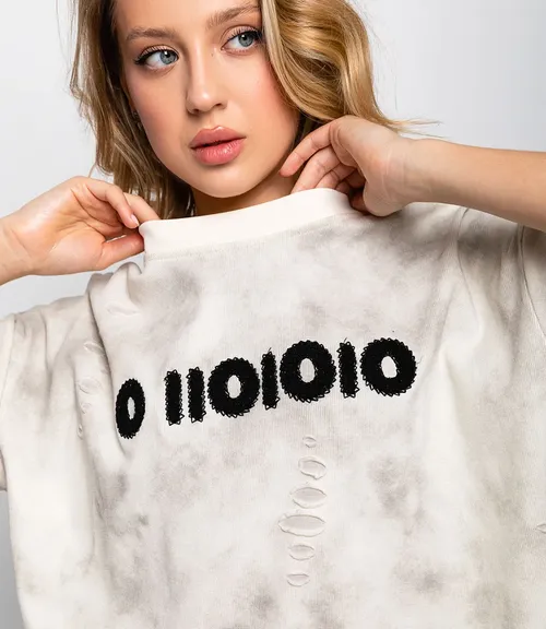 Футболка #КТ1098, светло-бежевый